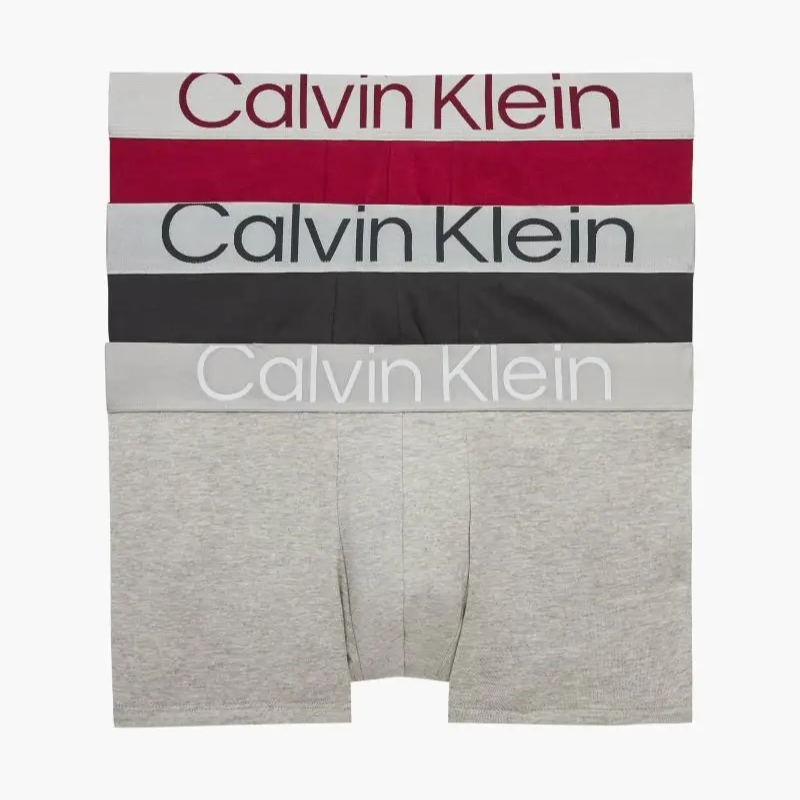 CALVIN KLEIN Σετ 3 Μπόξερ – Steel Cotton