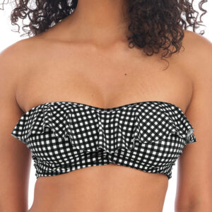 AS201910 MOM primary Freya Swim Check in Monochrome Underwired Bandeau Bikini Top